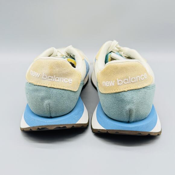 New Balance Shoes Womens 8.5 Ivory Blue Suede 237 Retro Casual Running Sneakers - Picture 6 of 11